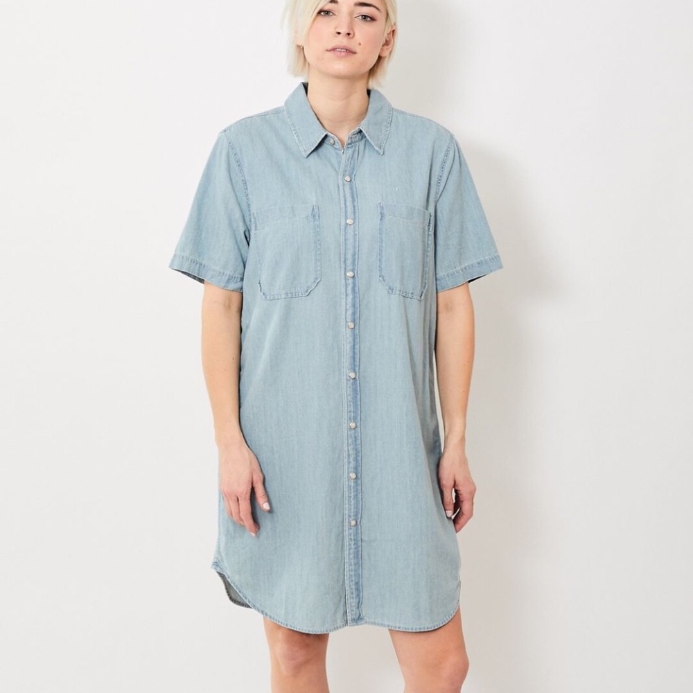 MOTHER Denim The Frenchie SS Knee Dress XS